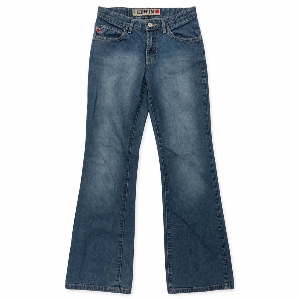 Edwin Japan Bootcut Flare Jeans Faded Blue Denim W28 L32 Y2K